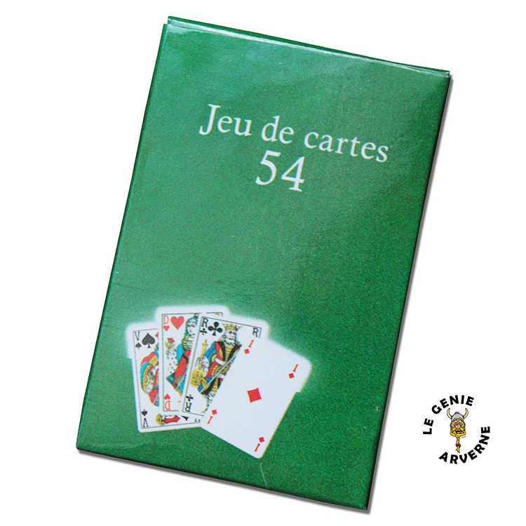 Jeux de 54 cartes gros caractères BLANC JACK